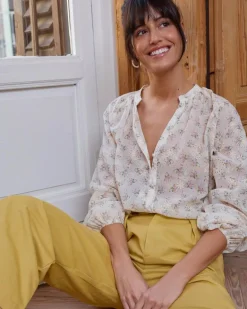 Polin et moi Blusa Bordada Mini