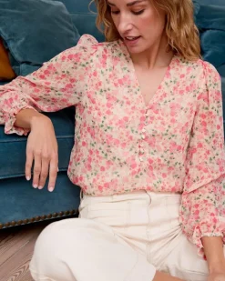 Polin et moi Blusa Flores y