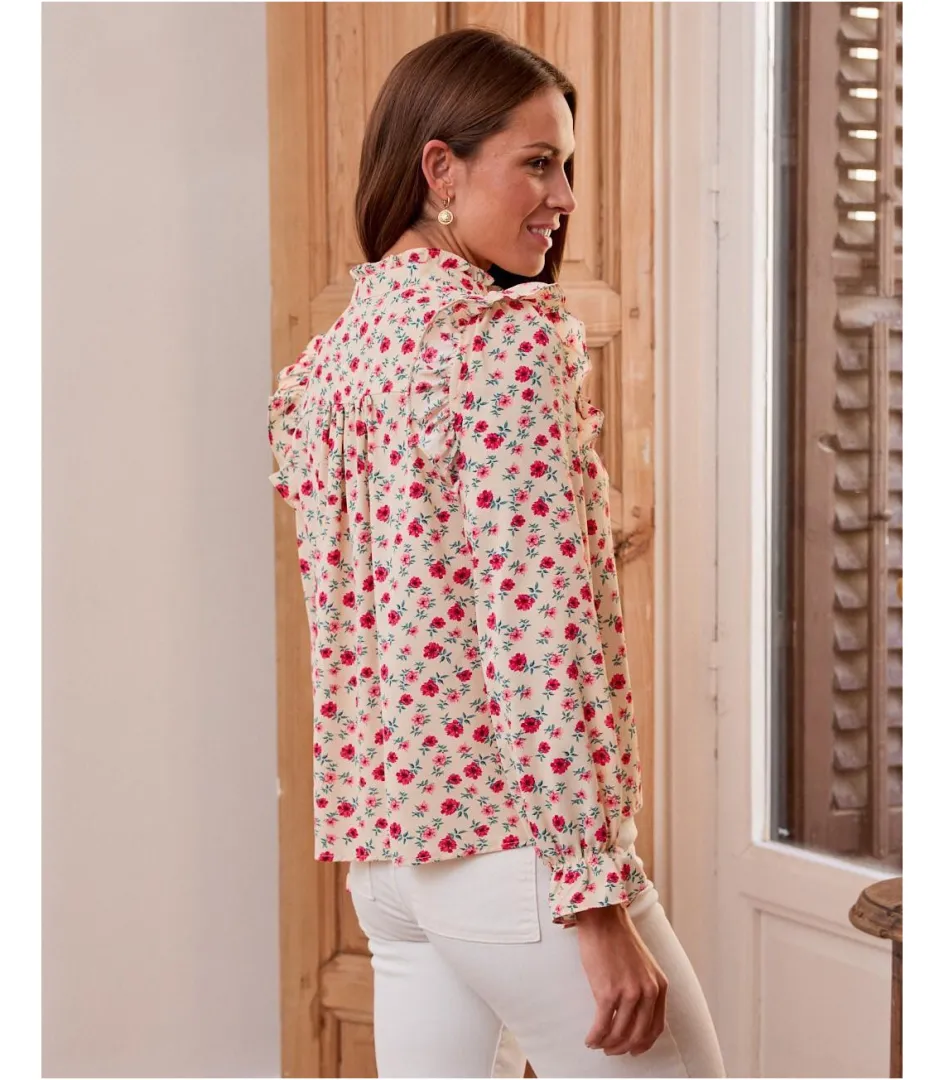 Polin et moi Blusa Flores Volania