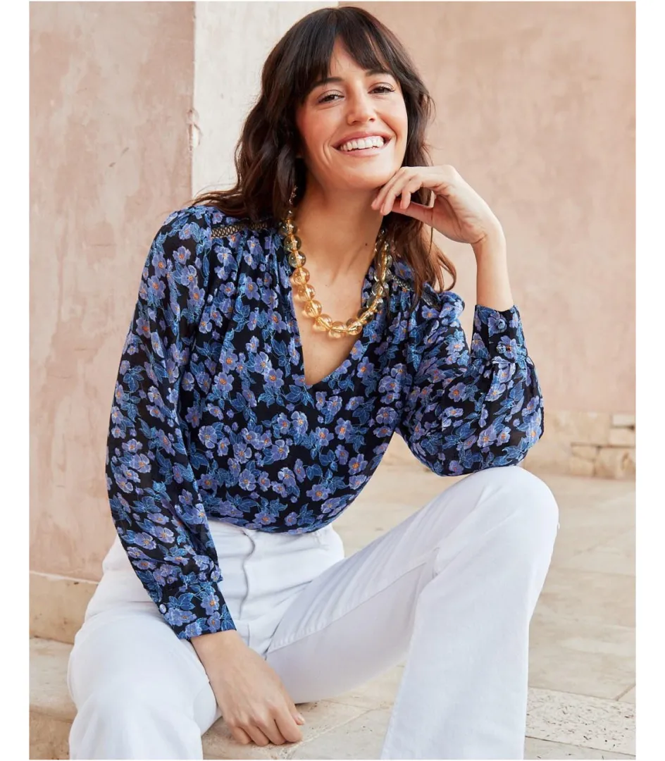 Polin et moi Blusa Flores Xeima