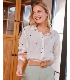 Polin et moi Camisa Flores Silda