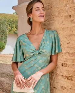 Polin et moi Vestido Largo Esmeralda