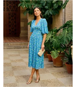 Polin et moi Vestido Midi Orquídea