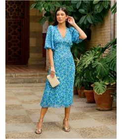 Polin et moi Vestido Midi Orquídea